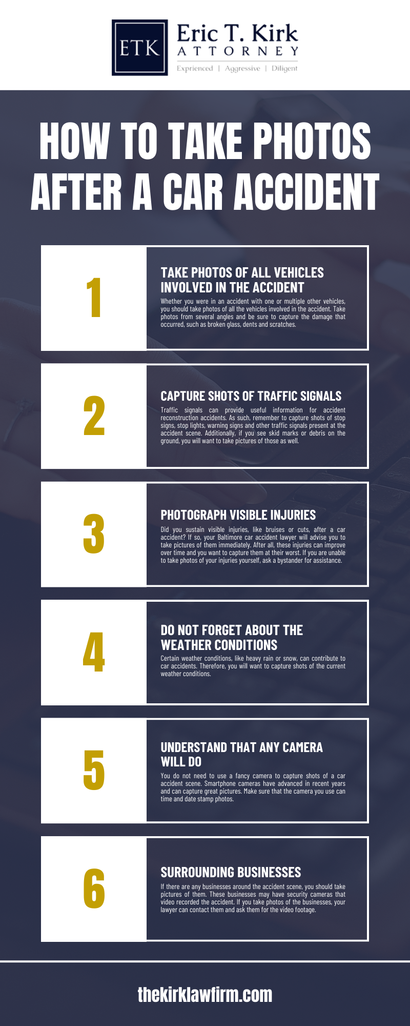 HOW TO TAKE PHOTOS AFTER A CAR ACCIDENT INFOGRAPHIC