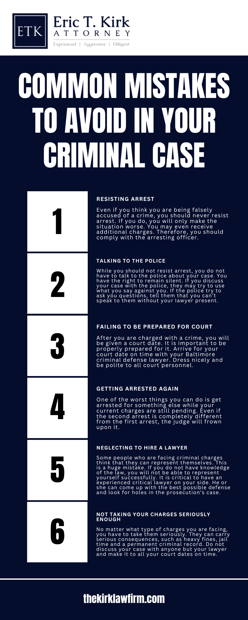 Common Mistakes To Avoid In Your Criminal Case Infographic