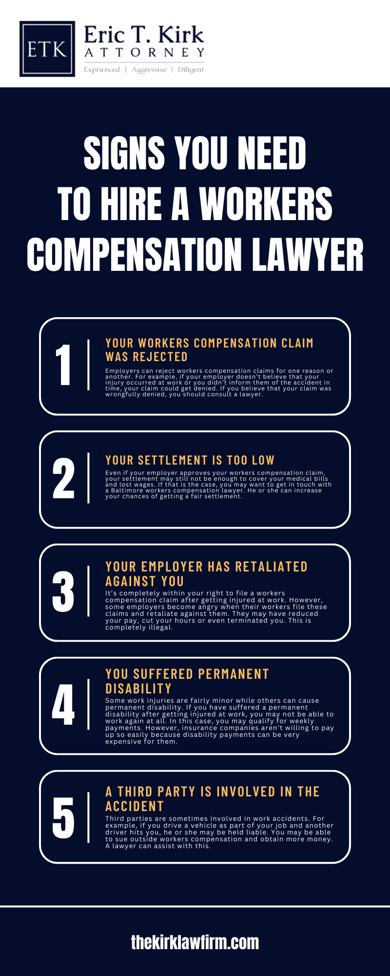 Signs You Need To Hire A Workers Compensation Lawyer Infographic