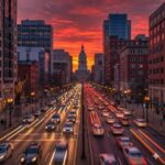 Illustrative, hypothetical depiction of traffic conditions on Martin Luther King Jr. Boulevard in Baltimore